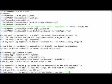 How To Install Tomcat App Server From Avaya Aura Experience Portal 6.x Using An Installation Script