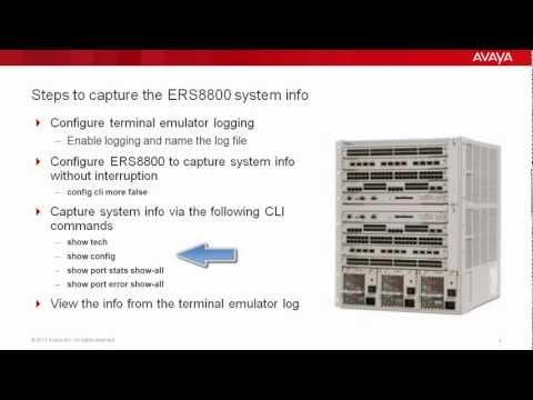 Capturing Troubleshooting Info On ERS8800