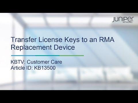 Transfer License Keys To An RMA Replacement Device