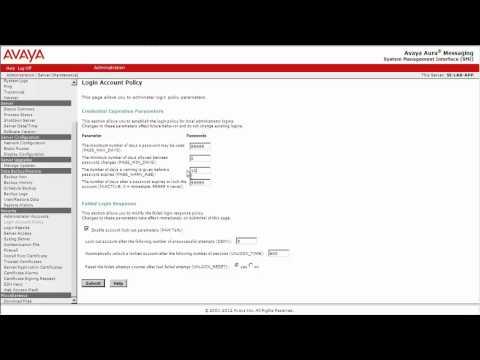How To Configure Password Policy On Avaya Aura Messaging
