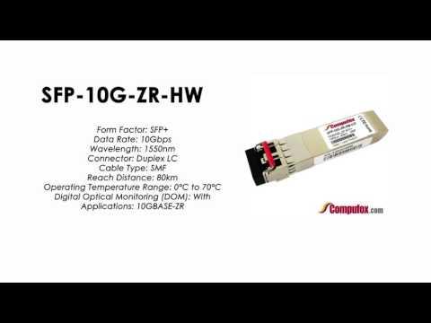 SFP-10G-ZR-HW  |  Huawei Compatible SFP+ 10GBASE-ZR SMF 1550nm 80km