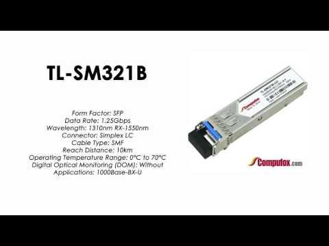 TL-SM321B  |  TP-Link Compatible 1000Base-BX Tx1310nm/Rx1550nm 10km SFP