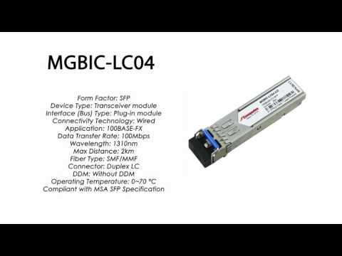 MGBIC-LC04 | Enterasys Compatible 100BASE-FX SFP 1310nm 2km MMF