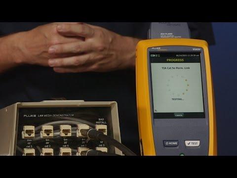 DSX 5000 CableAnalyzer™ Copper Cable Certifier  - Running A Test: By Fluke Networks