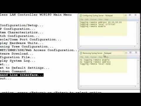 Configuring Syslog Server In Avaya WLAN 8100 WC With The CLI