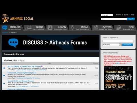 How To Register For Aruba's Airheads Social Community