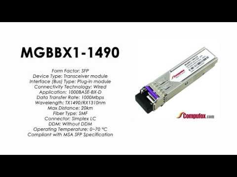 MGBBX1-1490  |  Linksys/Cisco Compatible 1000Base-BX-D Tx1490nm/Rx1310nm 20km SFP
