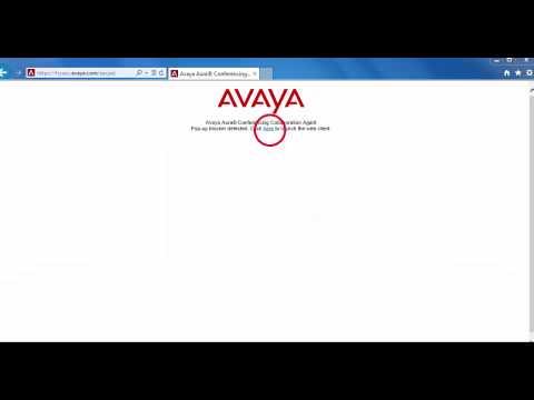 Avaya Aura Conferencing - Logging In As A First-Time User