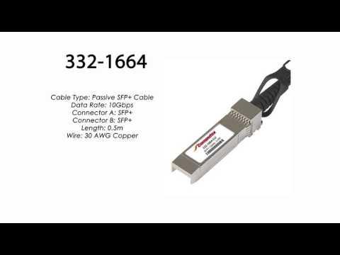 332-1664  | Dell Compatible Passive SFP+ To SFP+ Cable, 0.5m