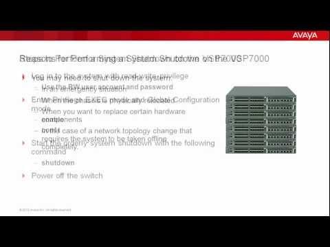 How To Perform A System Shutdown On The Avaya VSP7000
