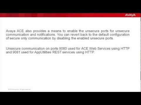 Avaya Agile Communication Environment (ACE) R6.2 Enabling Or Disabling The Http Port On An ACE Host