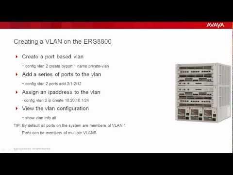 How To Configure A VLAN On The Avaya ERS8800