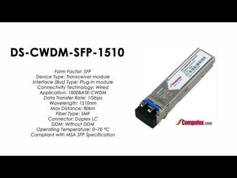 DS-CWDM-SFP-1510  |   Cisco Compatible 1000Base-CWDM SFP 1510nm 80km