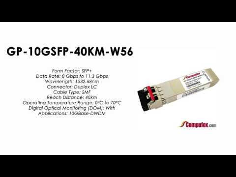 GP-10GSFP-40KM-W56  |  Force10 Compatible 10GBase-DWDM SFP+ 1532.68nm 40km SMF