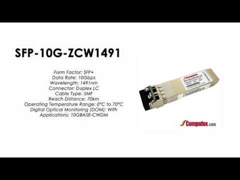 SFP-10G-ZCW1491  |  Huawei Compatible SFP+ 10GBASE-CWDM SMF 1491nm 70km