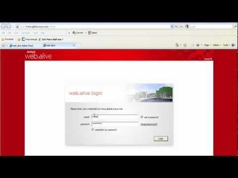 Avaya Web.alive On Premise Software (OPS) User Authentication