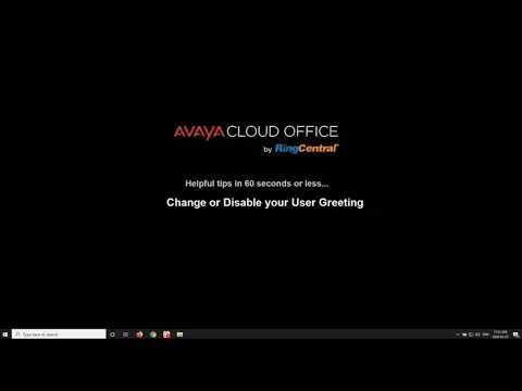Avaya Cloud Office Quick Tip Video: Change Or Disable Your User Greeting