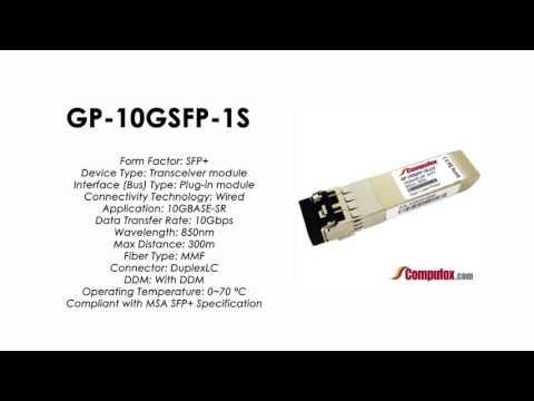 GP-10GSFP-1S  |  Force10 Compatible SFP+ 10GBASE-SR 850nm MMF 300m