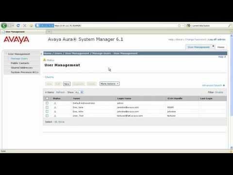 How To Create OPTIM Users In Avaya Aura System Manager