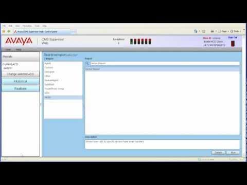 How To Log In And Run Reports Using The Avaya CMS Supervisor Web Feature