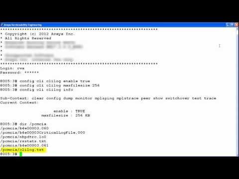 How To Enable CLI Logging On The Avaya ERS8800
