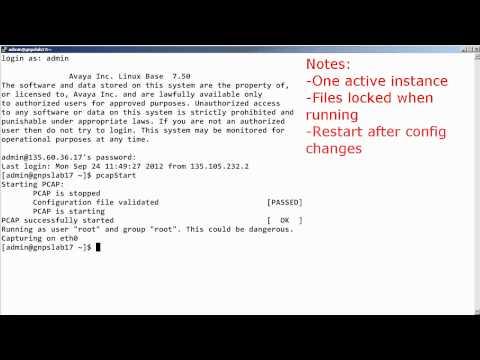 How To Capture Avaya CS 1000 Sniffer Traces Using The PCAP Tool