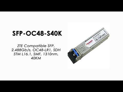 SFP-OC48-S40K  |  ZTE Compatible SFP 2.488Gb/s OC48-LR1 SMF 1310nm 40km