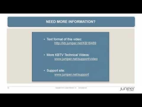 SRX Series: Configuring IDP On SRX - Juniper KBTV