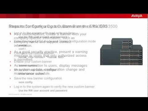 How To Configure A Custom Banner On The Avaya ERS3500