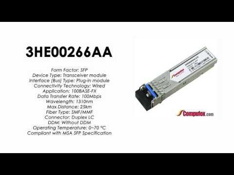 3HE00266AA  |  Alcatel Compatible 100Base-FX 1310nm 25km SFP