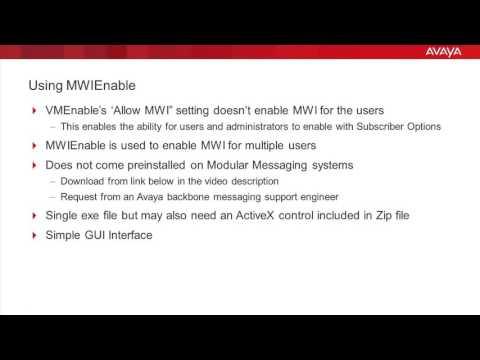 Using MWIEnable For Modular Messaging With Exchange Back End Systems