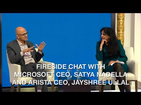 Fireside Chat With Microsoft CEO, Satya Nadella And Arista CEO, Jayshree Ullal