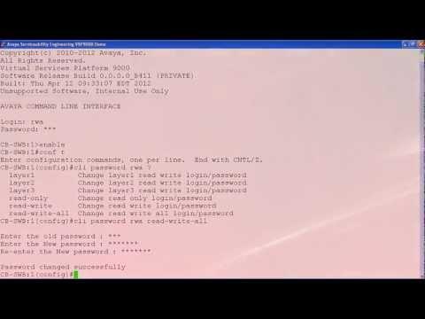 How To Change Default Passwords On The Avaya VSP9000