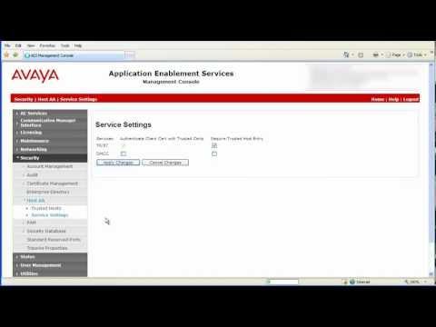 How To Enable TR/87 And Configure The Security Setting On Avaya AES For Integration With AACC