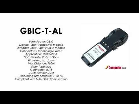 GBIC-T-AL  |  Alcatel Compatible 1000Base-T RJ-45 100m GBIC