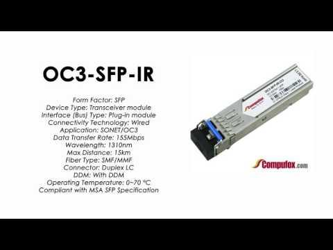 OC3-SFP-IR  |  Alcatel Compatible ATM-155Mbps/OC3 1310nm 15km SFP