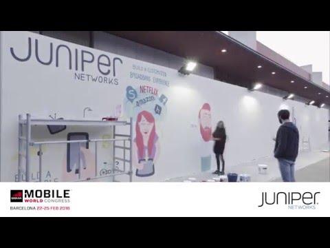 Juniper Networks Mobile World Congress Graffiti Wall