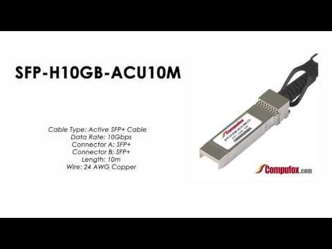 SFP-H10GB-ACU10M  |  Cisco Compatible 10GBASE-CU SFP+ Cable 10m, Active