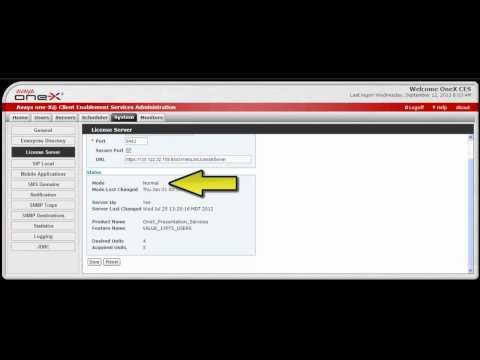 How To Configure The License Server On Avaya One-X Client Enablement Services
