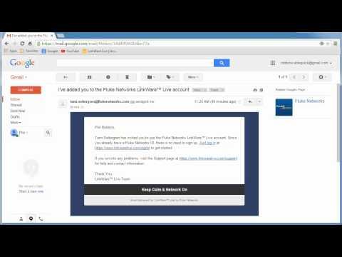 LinkWare™ Live - Adding Users To Your Account: By Fluke Networks