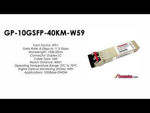 GP-10GSFP-40KM-W59  |  Force10 Compatible 10GBase-DWDM SFP+ 1530.33nm 40km SMF