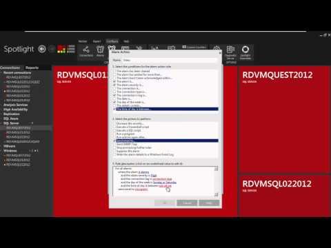 How To Configure Alarm Actions In Spotlight On SQL Server