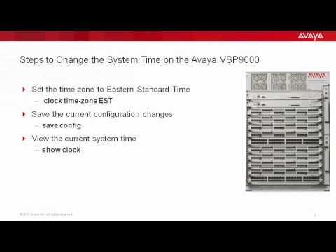 How To Change The System Time On The Avaya VSP9000