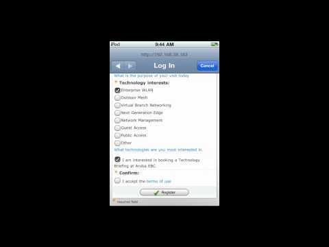 Self-registration Of An IPod Touch To A Guest Wi-Fi Network