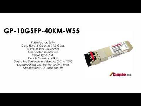 GP-10GSFP-40KM-W55  |  Force10 Compatible 10GBase-DWDM SFP+ 1533.47nm 40km SMF