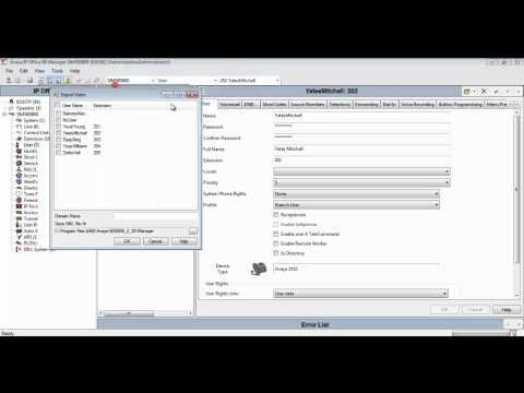 Avaya B5800 Branch Gateway User Export And Import Into Avaya Aura System Manager