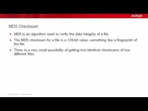 How To Use MD5 Checksum In Avaya Communication Manager