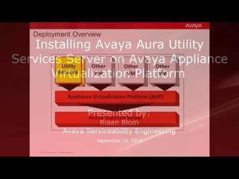 Installing Avaya Aura Utility Services Server On Avaya Appliance Virtualization Platform
