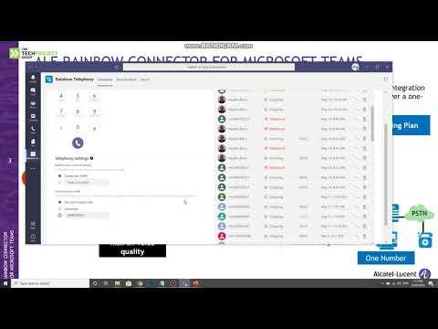 Demonstration Of Alcatel-Lucent Enterprise Rainbow Connector Over Teams