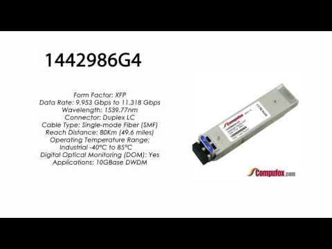 1442986G4  |  Adtran Compatible 11.3G DWDM XFP 1539.77nm 80km LC